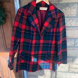 Pendleton Vintage Tartan Virgin Wool Blazer Wm’s Sz 16